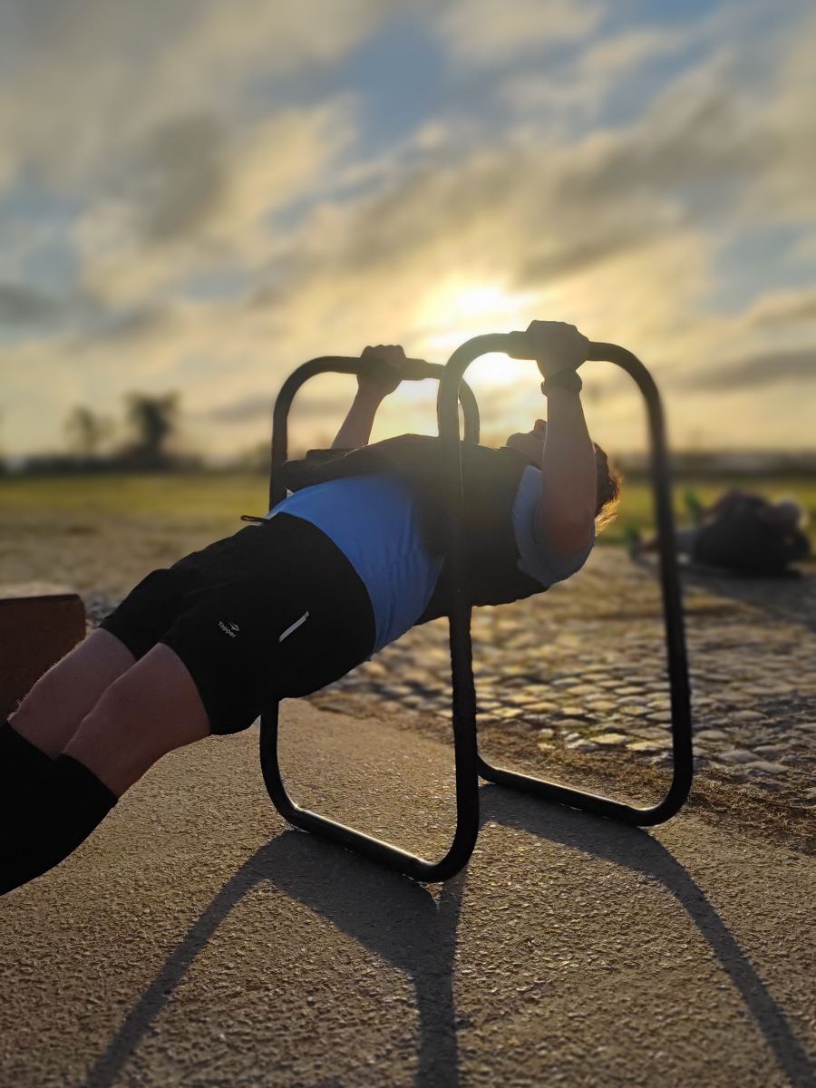 Entrenamiento al atardecer