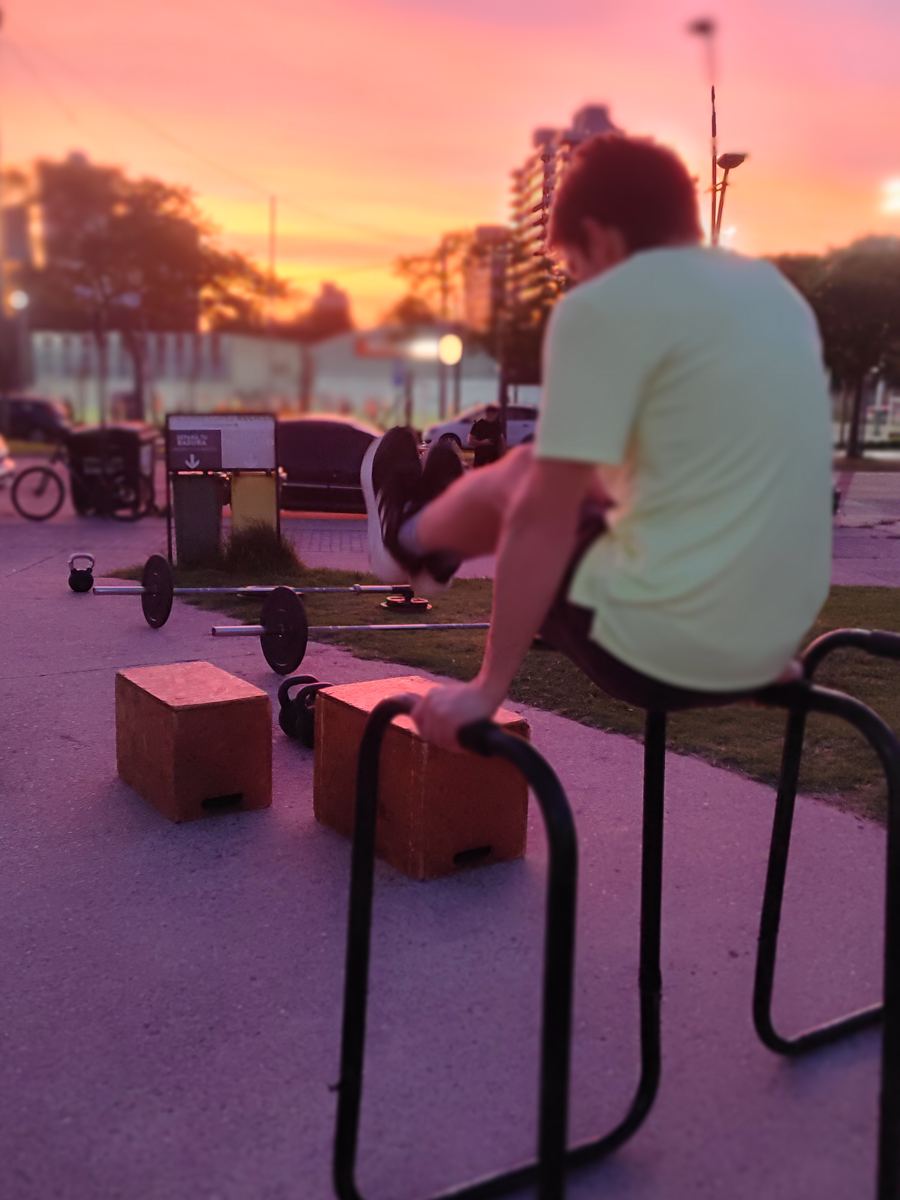 Entrenamiento al atardecer